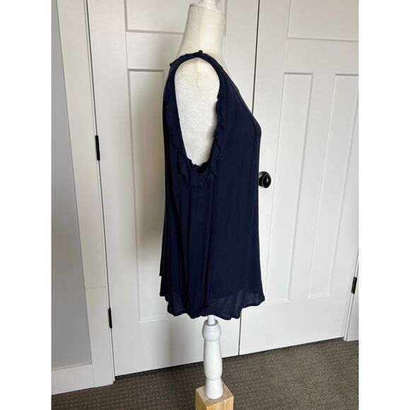 Old Navy Cold Shoulder Crepe Fabric Lightweight Top Size XL - Picture 2 of 12